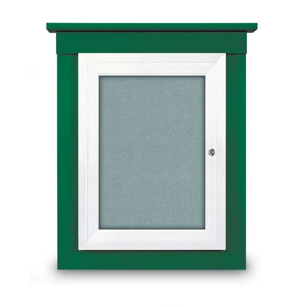 60"x48" 2-Door Enclosed Letterboard, White Vinyl/Walnut